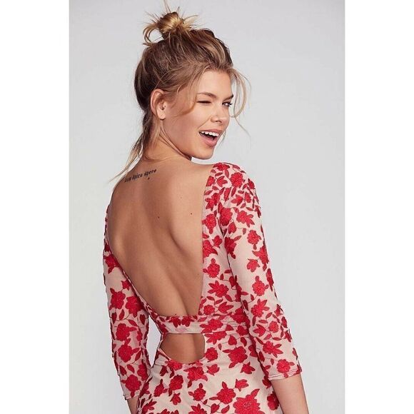 NEW FREE PEOPLE X FOR LOVE & LEMONS Sz S SAN MARCOS MIDI DRESS - Picture 5 of 6